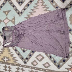 Purple lace tunic top